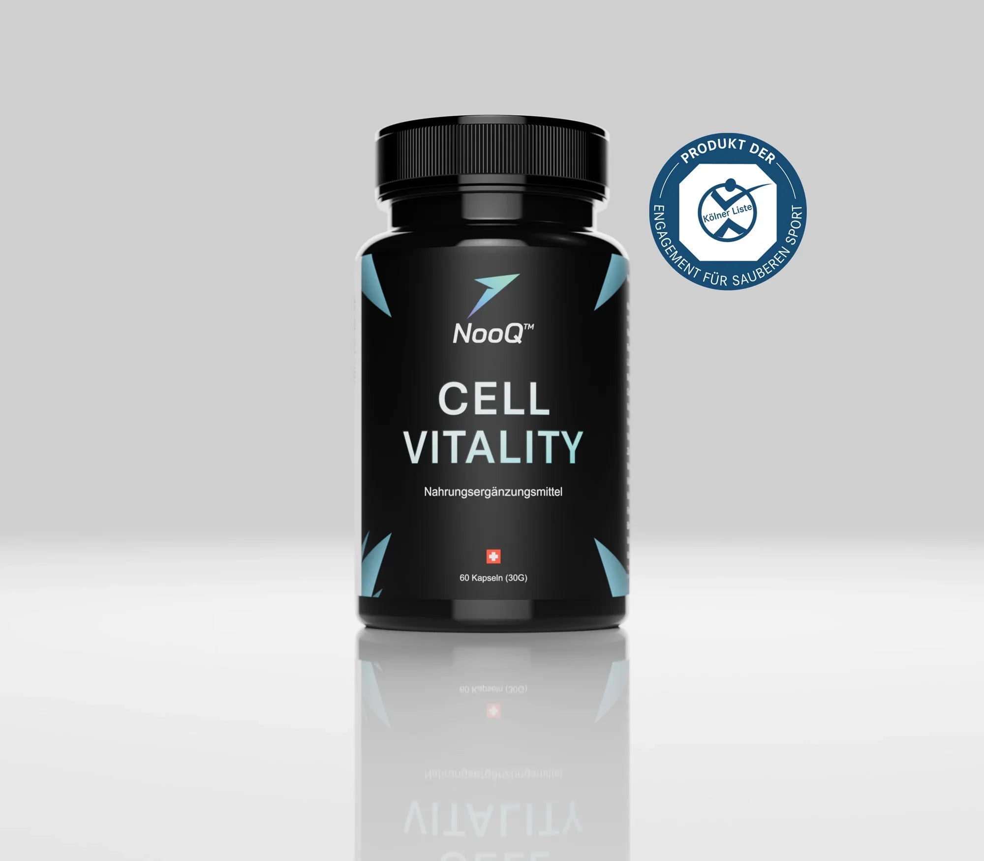 NooQ Cell Vitality Nahrungsergänzungsmittel mit 60 Kapseln, Produkt der Kölner Liste für sauberen Sport