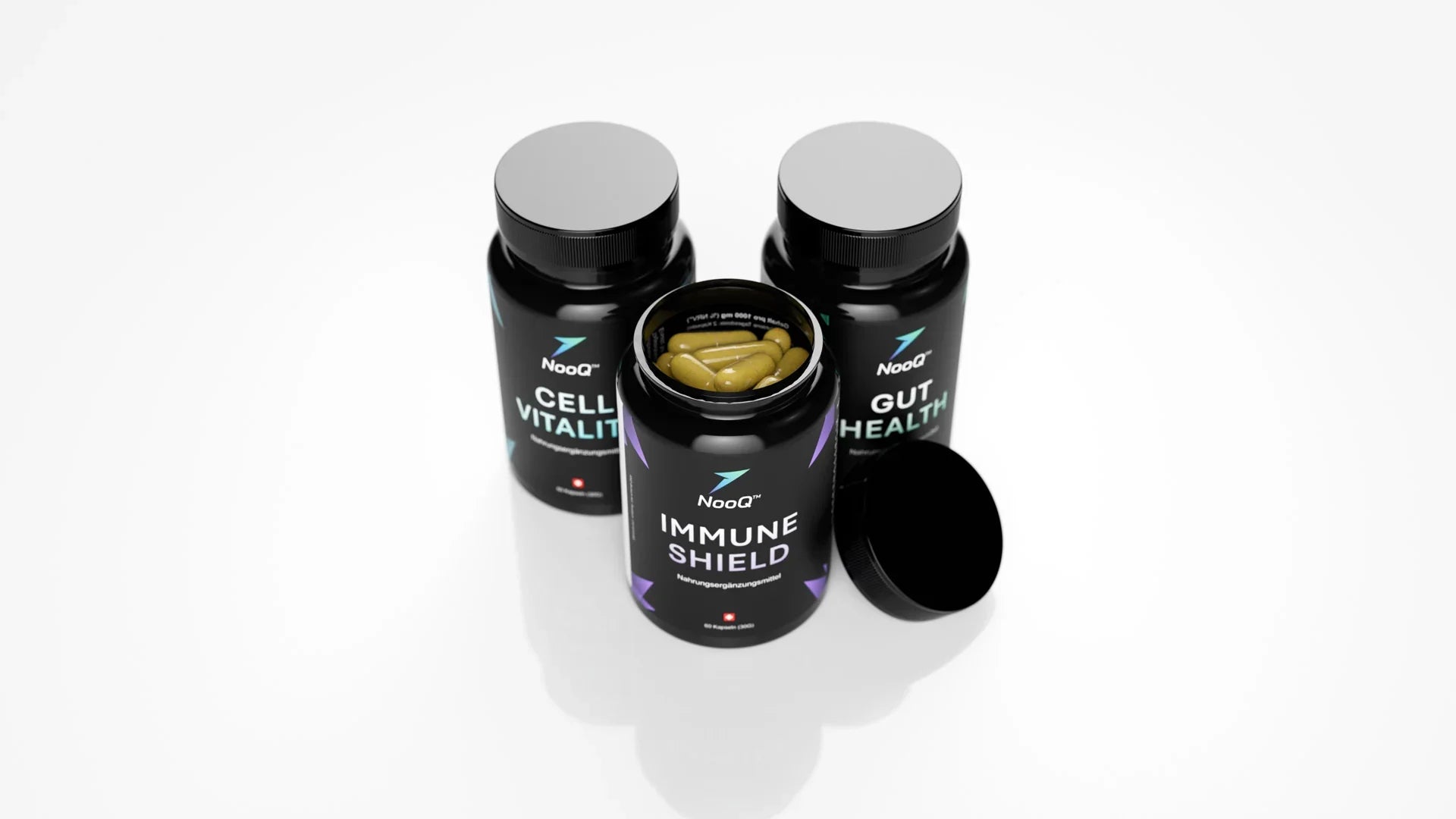 NooQ™ Nahrungsergänzungsmittel für Immunsystem, Zellvitalität und Darmgesundheit mit Kapseln